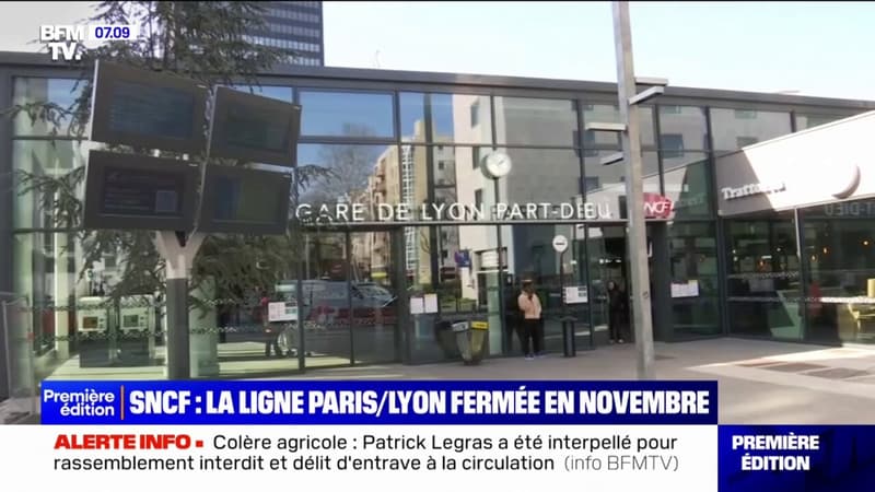 SNCF: La ligne grande vitesse Lyon/Paris, la plus fréquentée d'Europe, sera fermée du 9 au 12 novembre 2024