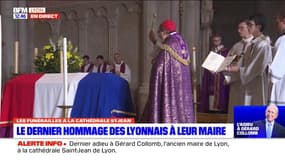 Obsèques de Gérard Collomb: le cardinal Barbarin bénit le cercueil
