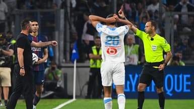 Roberto De Zerbi expulsé pendant le match OM-PSG en Ligue 1, le 22 septembre 2025