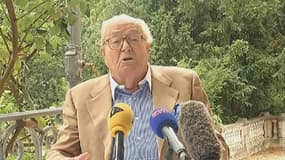 Jean-Marie Le Pen réagit à la décision du tribunal, le 28 juillet 2015