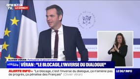 Olivier Véran: " Le président de la République respecte les institutions [...] aujourd'hui le texte est au Sénat"