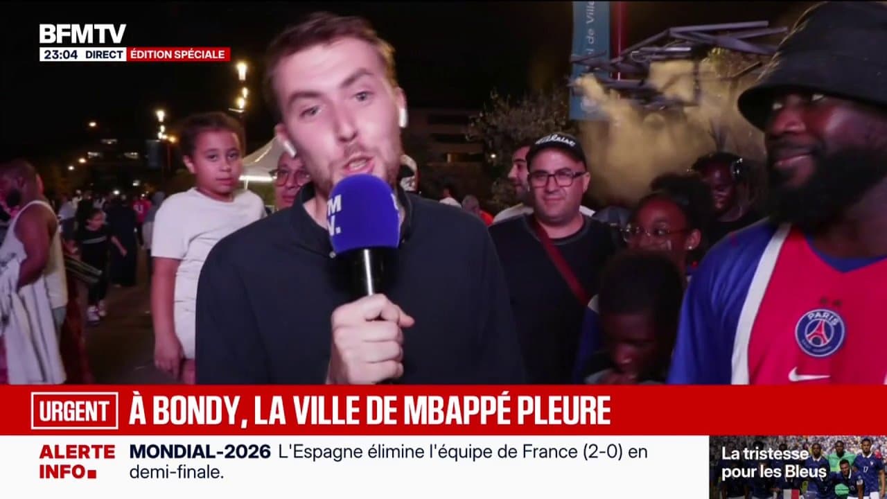 "On espérait une meilleure issue": à Bondy, ville d'enfance de Kylian Mbappé, déception énorme pour les supporters des Bleus après le match France-Espagne