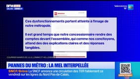 Pannes du métro: les maires de Lille, Lomme et Hellemes interpellent la métropole