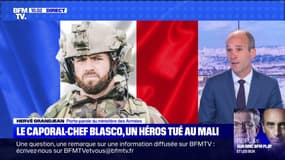 Hervé Grandjean, porte-parole du ministère des Armées: le caporal-chef Maxime Blasco "était un soldat d'exception"