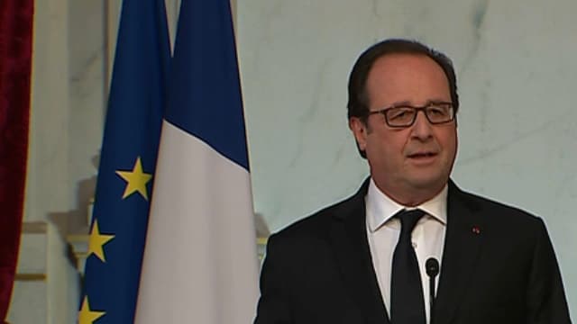 François Hollande lors d'une allocution à l'Elysée huit jours après l'attentat du 14 juillet à Nice.