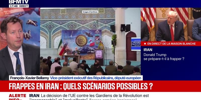 "Je souhaite que le régime iranien tombe", déclare François-Xavier Bellamy 