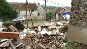 Les importants dégâts à Sablonnières, en Seine-et-Marne, après les pluies diluviennes du 1er août 2024.