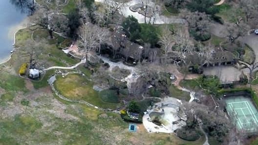 Vue aérienne de Neverland, en 2008