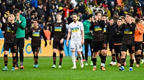 Les joueurs du Shakhtar Donetsk après un amical en avril 2022