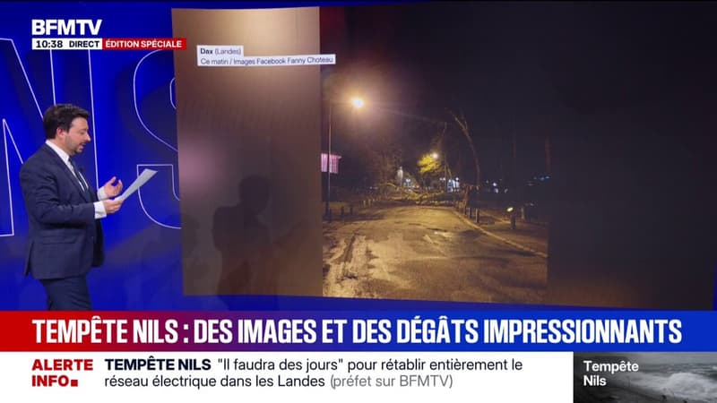 LES ÉCLAIREURS - Les images des dégâts de la tempête Nils
