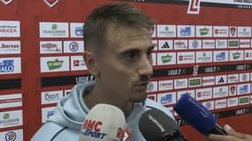 Valentin Rongier après le match Brest-OM, à Brest le 17 août 2024