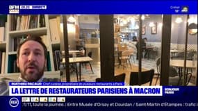 "Nous attendons que les clients qui arrivent avant 21h chez nous puissent rester dîner (...) jusqu'à 22h ou 23h", demande le chef cuisinier parisien Mathieu Pacaud