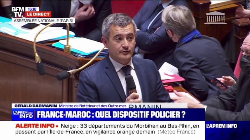 France-Maroc: Gérald Darmanin interpellé sur le dispositif policier à l'Assemblée nationale
