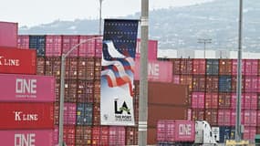 Le port de Los Angeles le 30 avril 2025
