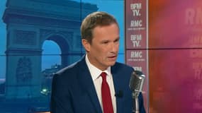 Le président de Debout la France et député de l'Essonne Nicolas Dupont-Aignan, le 4 janvier 2018 sur BFMTV et RMC.