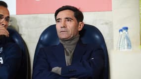 Marcelino lors du match Villarreal-Getafe (1-1, Liga), le 16 février 2024