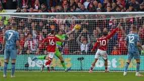 Emiliano Martinez, fautif sur le deuxième but de Nottingham Forest, le 5 novembre 2023.