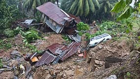 Un glissement de terrain à Parang, aux Philippines, après la tempête Nalgae, le 28 octobre 2022