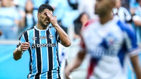 Luis Suarez avec le maillot de Gremio face Fortaleza (0-0), le 14 mai 2023