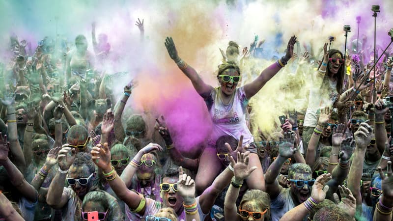 Une course "Color Me Rad" à Lyon, le 2 mai 2015.