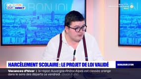 Harcèlement scolaire: pour Hugo Martinez, la création d'un délit vise à "réparer plus que sanctionner"