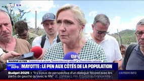 Marine Le Pen est en déplacement à Mayotte pour rencontrer la population touchée par le cyclone Chido 