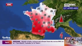 Météo: du soleil sur la quasi-totalité de la France, avec des températures comprises entre 22°C et 36°C