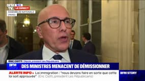 Loi immigration: "L'intégralité du groupe Les Républicains et de la majorité sénatoriale voteront ce texte" affirme Éric Ciotti