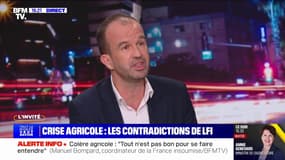 Manuel Bompard (LFI): "Si des agriculteurs pensent que le problème c'est la revendication environnementale ou l'interdiction de certains pesticides, je pense qu'ils se trompent"