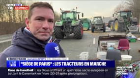 Blocage de l'A16: "L'objectif n'est pas de descendre dans Paris mais de rester aux abords" de la capitale, assure cet agriculteur