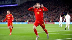 Aaron Ramsey lors de Pays de Galles - Hongrie, le 19 novembre 2019