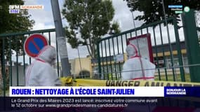 Incendie d'immeubles à Rouen: nettoyage en cours à l'école Saint-Julien