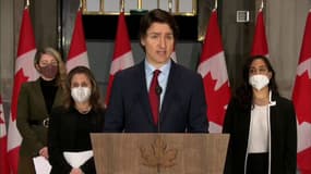 Ukraine: Justin Trudeau annonce des "sanctions sévères" contre la Russie