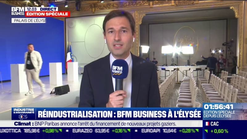 Réindustrialisation : BFM Business à l'Elysée