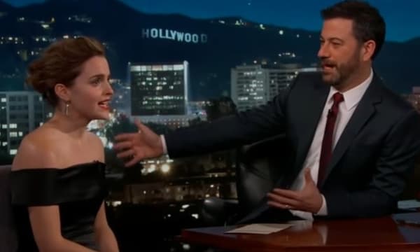 Emma Watson sur le plateau de Jimmy Kimmel 
