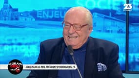 Grand Oral des Grandes Gueules : Jean-Marie Le Pen ironise sur la famille Halliday