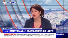 Mantes-la-Ville: grave accident entre une voiture à contre-sens et un bus sur la D113