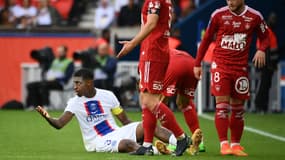 Kimpembe après son gros tacle en fin de match PSG-Brest, le 10 septembre 2022