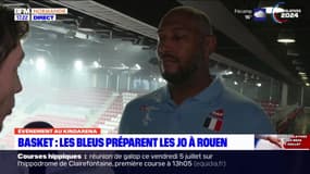 Rouen: les basketteurs français initient les plus jeunes