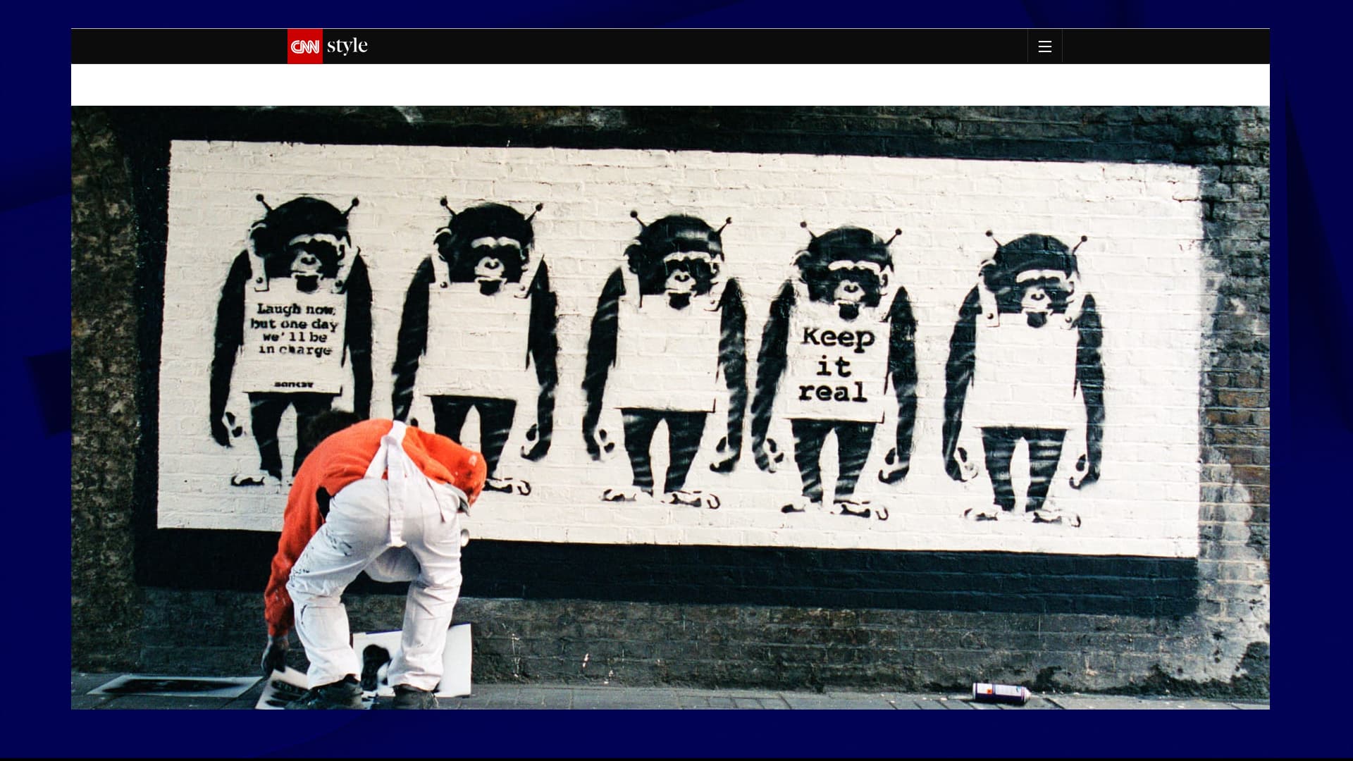 Banksy au travail Banksy au travail