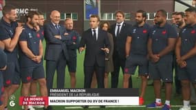 Le monde de Macron: Macron supporter du XV de France - 06/09