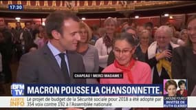 Macron pousse la chansonnette à l'opéra de Strasbourg