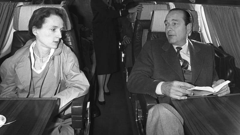 Laurence Chirac avec son père alors maire de Paris.