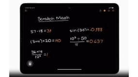 L'application Notes Mathématiques arrive avec la calculatrice sur iPad, mais aussi sur iPhone et Mac.