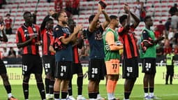 Les joueurs de l'OGC Nice le 6 août 2025