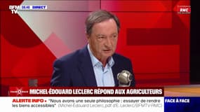 "Il faut des contrats entre les agriculteurs et les transformateurs industriels" affirme Michel-Édouard Leclerc, président du comité stratégique des centres E.Leclerc