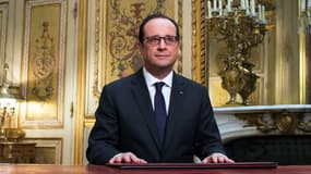 François Hollande lors de ses voeux aux Français, le 31 décembre 2014.