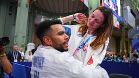 Boladé Apithy et Manon Apithy-Brunet, lors des JO de Paris 2024.