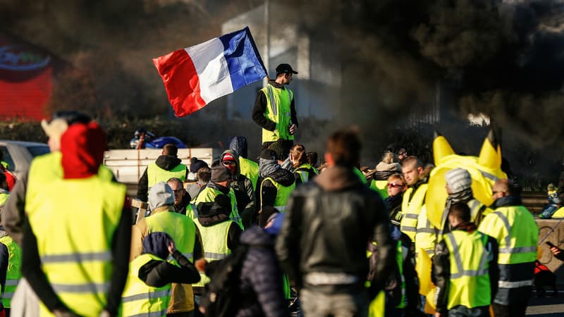 Manifestation de gilets jaunes à Caen le 18 novembre 2018