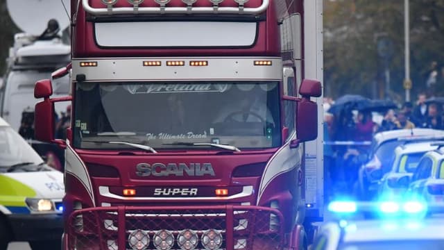 C'est dans ce camion que les 39 corps ont été découverts.